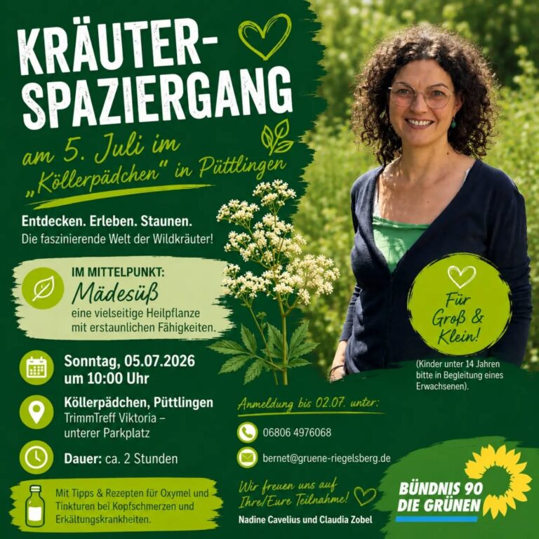 Kräuterspaziergang am 5. Juli im „Köllerpädchen“ in Püttlingen